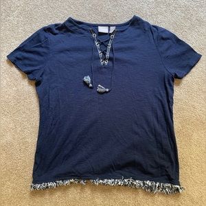 Chicos Size 1 Short Sleeve Top